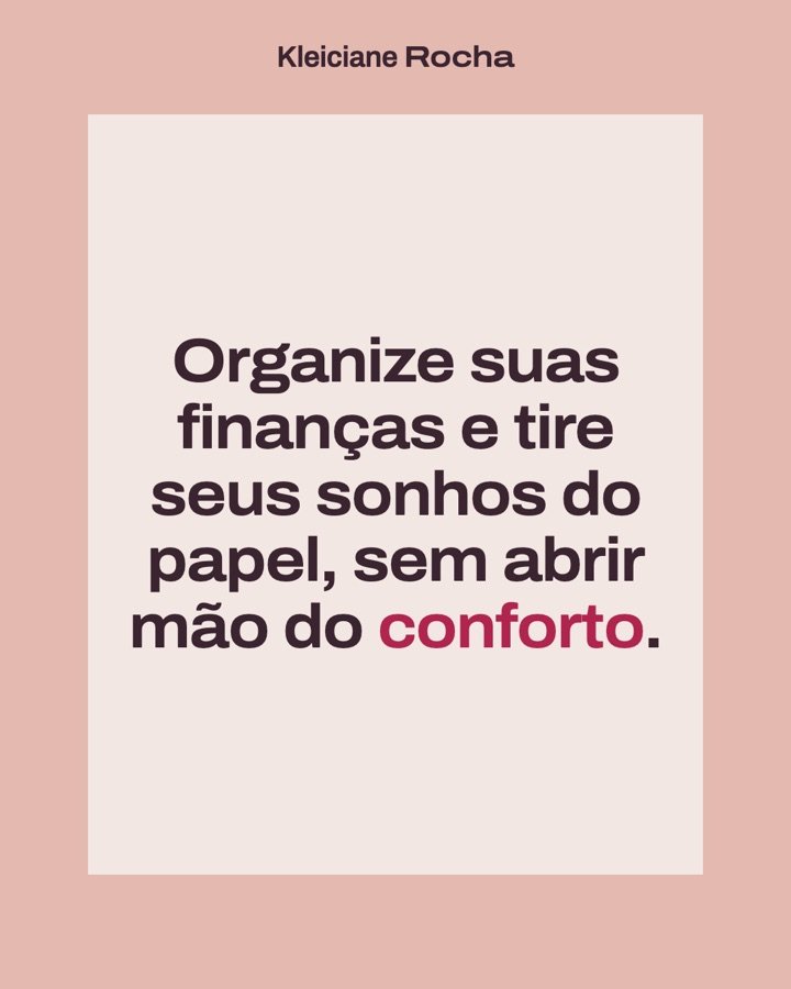 Post de frase na moldura rosé