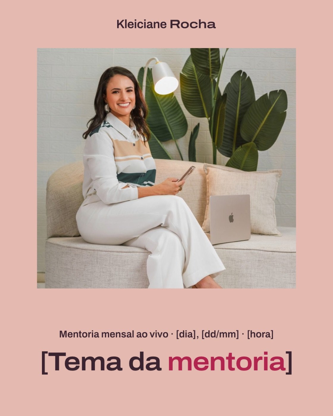 Divulgação da live em formato de post