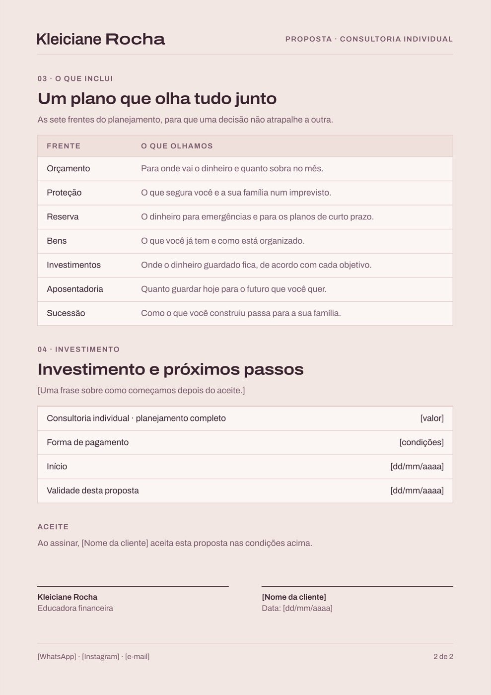 Proposta da consultoria, página 2