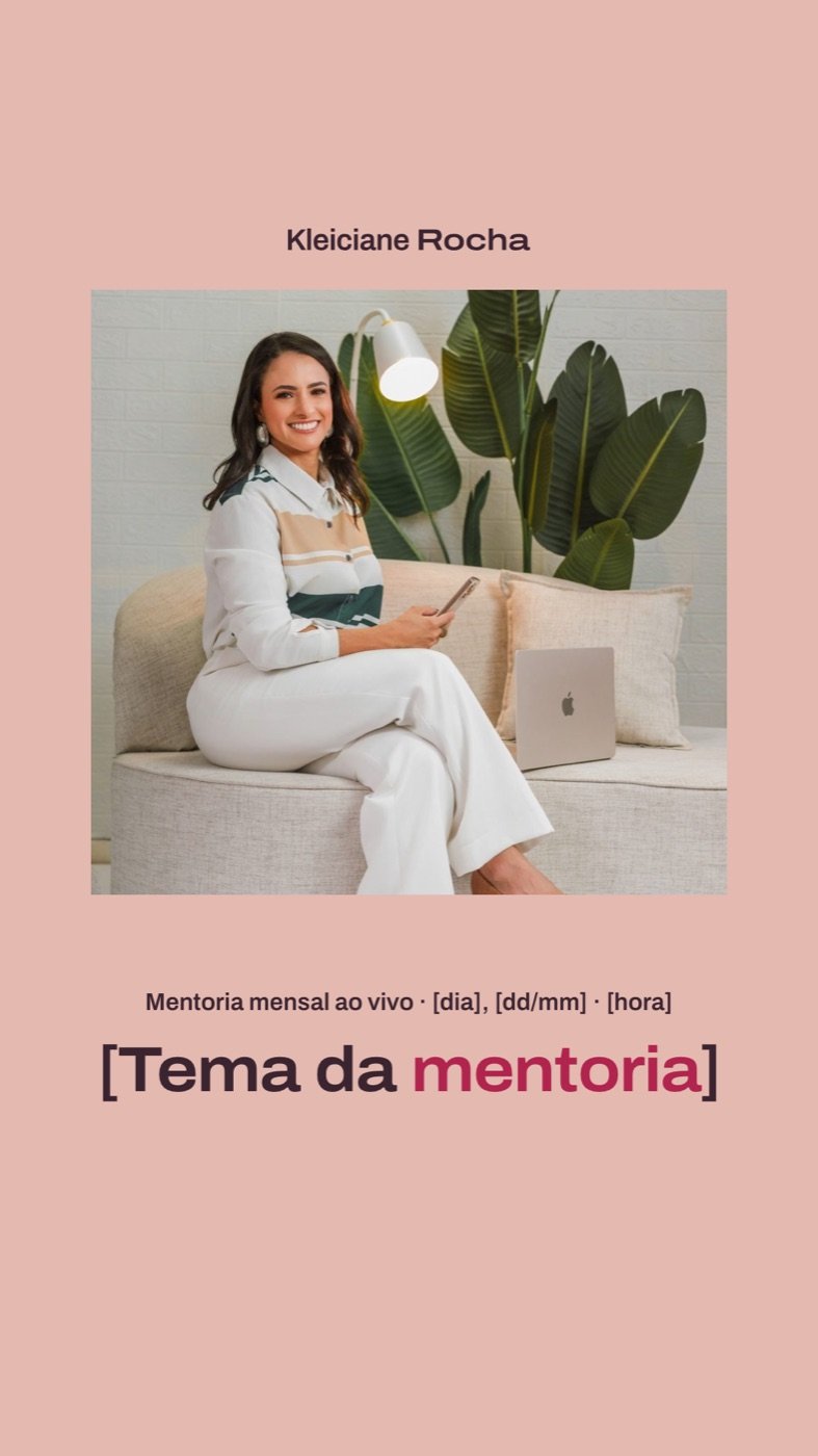 Story de aviso da live